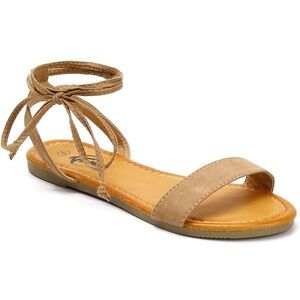 Women's Tan Ankle Strap Sandals
